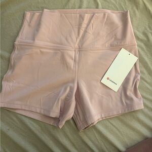 NWT Lululemon High Rise Align Shorts 4" Inseam Pink Haze Size 12